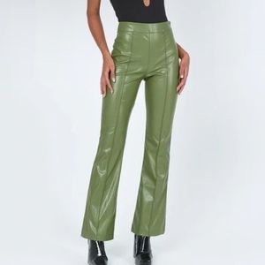 Princess Polly Green leather pants